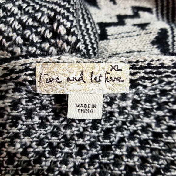 Live And Let Live black cream red hooded cardigan - Picture 7 of 8